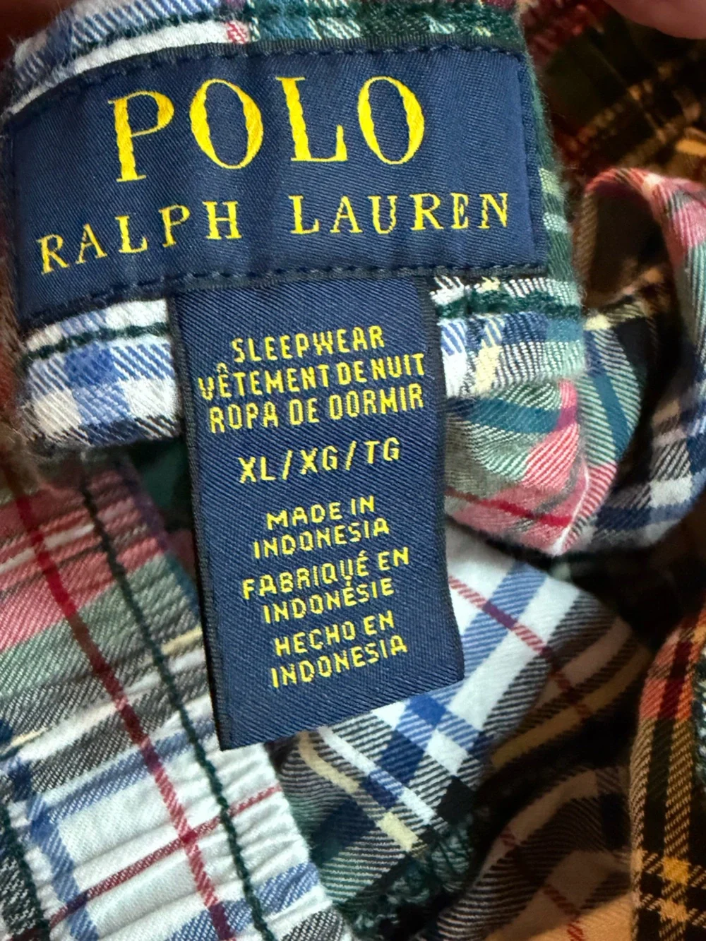 Polo Ralph Lauren Big Boys (Teen) $65 Red Plaid Cotton Lounge Pants Mens XL EUC
